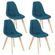 IDMarket - Set di 4 sedie da pranzo GABY blu