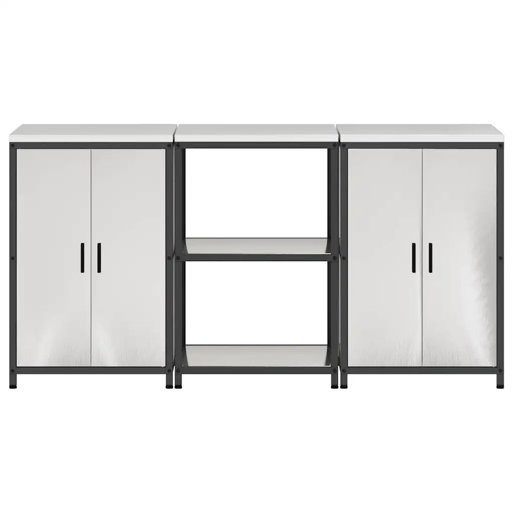 Set di Stoccaggio per Cucina 3 pcs Argento Acciaio inossidabile 3392698