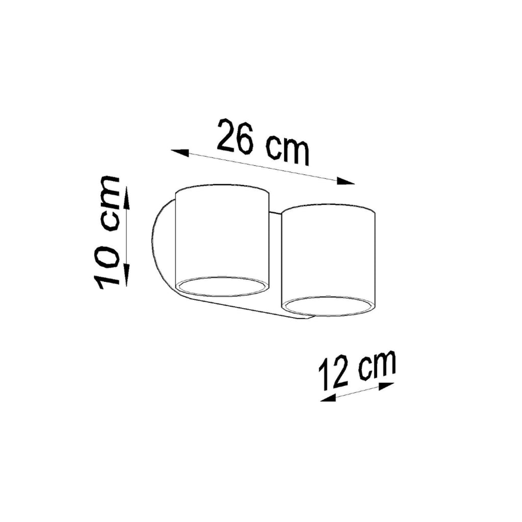 Applique RONDEO 2 luci nero alluminio G9 Pure Lume