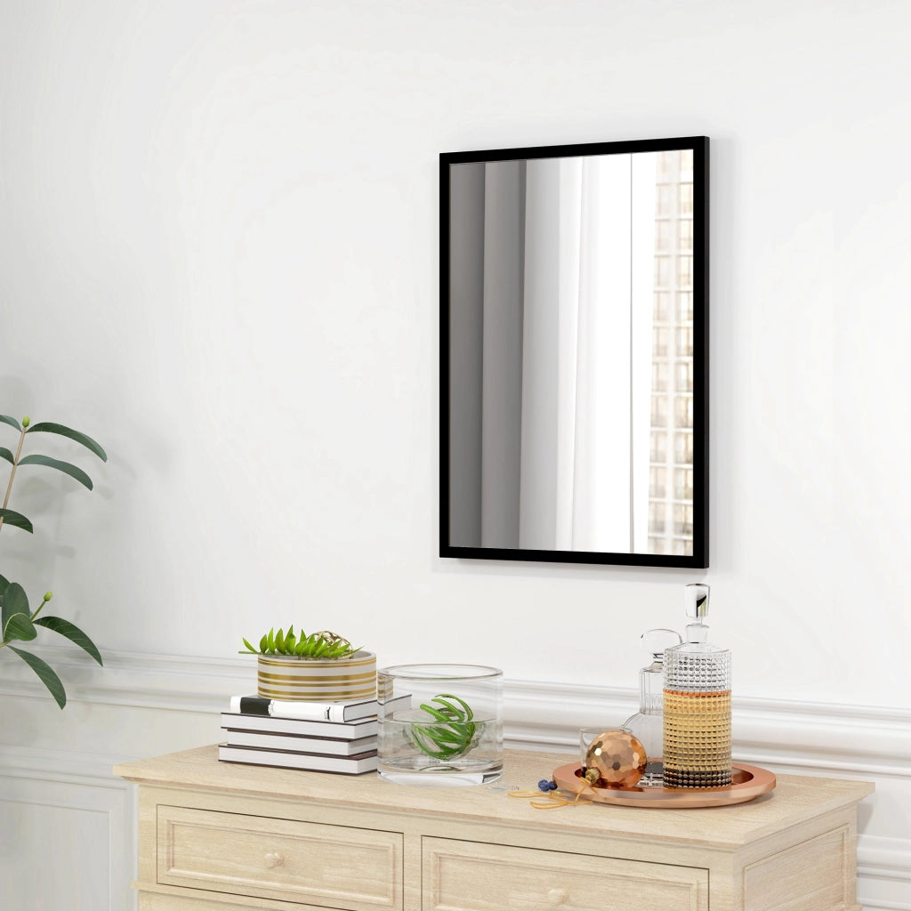 Specchio da Parete 50x70 cm ¨C Minimal ¨C Legno Nero