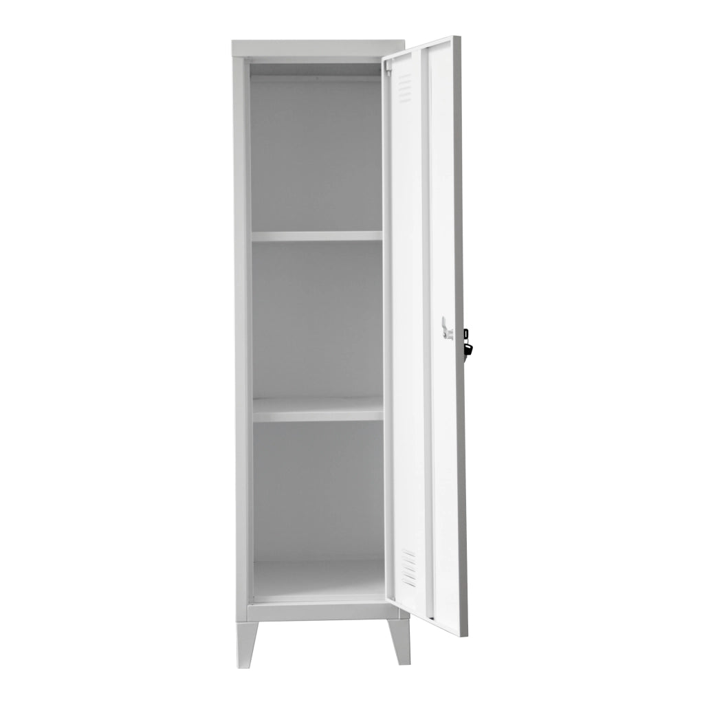 Armadio da Ufficio Kurikka Acciaio Bianco [en.casa]