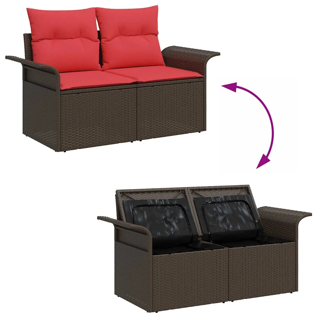 Set Divano da Giardino con cuscino 5 pcs Poly Rattan 3360195