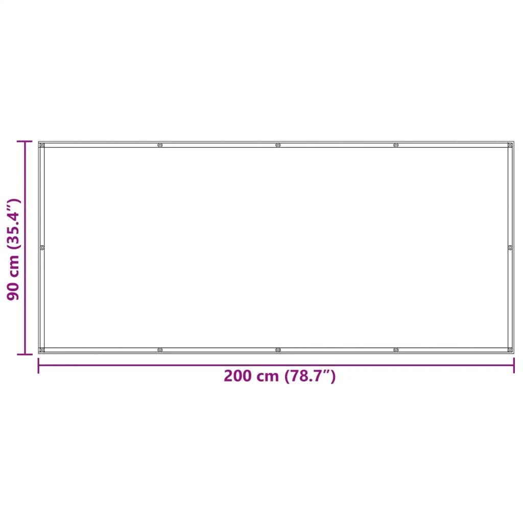 Schermo da balcone-Pannello per balcone Borgogna 90 x 200 cm Tessuto Oxford