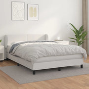 Giroletto a Molle con Materasso Bianco 140x190 cm in Similpelle 3127188