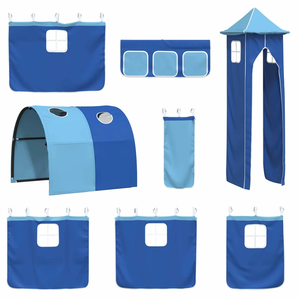 Struttura del letto loft per bambini Bianco e Blu 100 x 190 cm 42020903