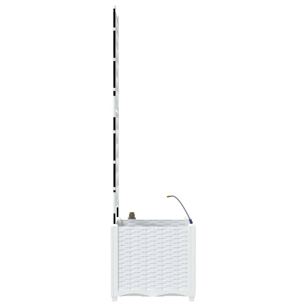 Fioriere | Cassetta per fiori | Vaso da giardino Bianco 40 x 40 x 142 cm Plastica