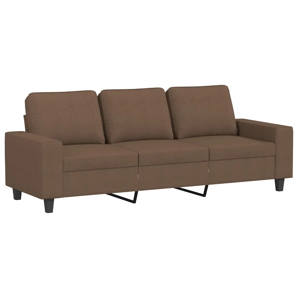 Set di Divani 4 pz Marrone in Tessuto
