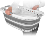 Cuscino per vasca da bagno pieghevole - Curvo e formato - Grigio - 37 litri