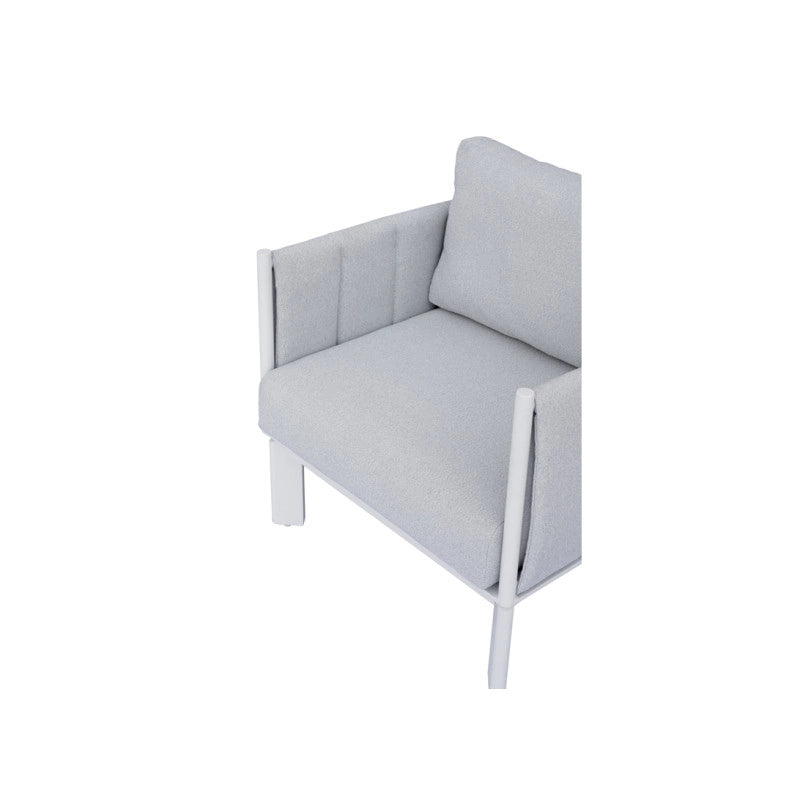 Salotto Cannes Alluminio Bianco E Imbottiture Moia