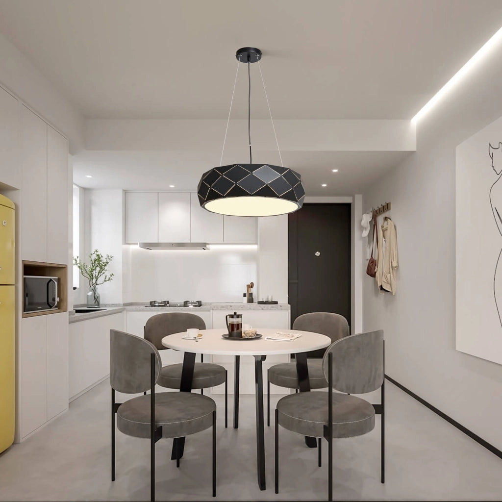 Lampada a sospensione Reus Light Prestige 3xE27 nera
