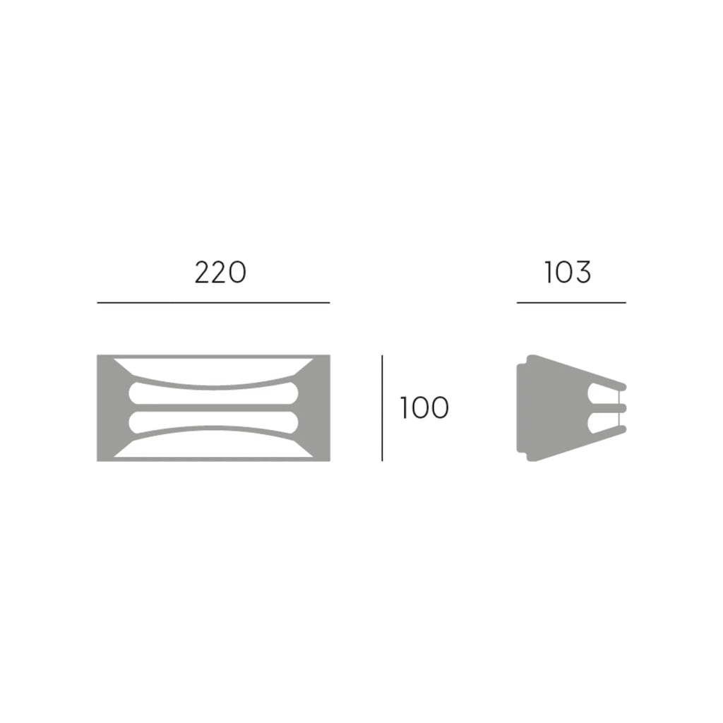 Applique Per Esterni Ed Interni In Alluminio Grigio Led 10W 700 Lm 3000K Bra