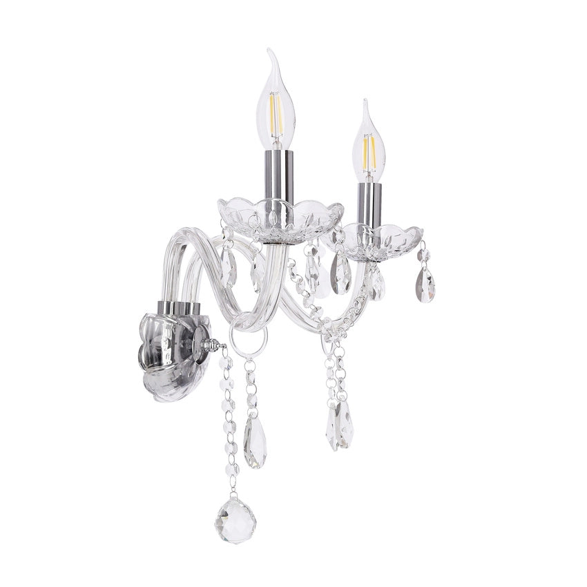 Applique doppia Cristallo glamour 2x40W E14 Candellux