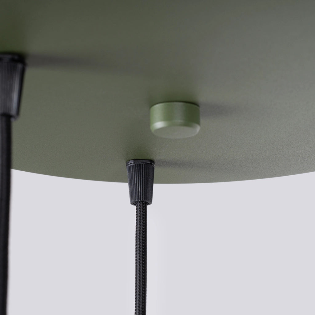 Lampada a sospensione HALO 3P verde oliva