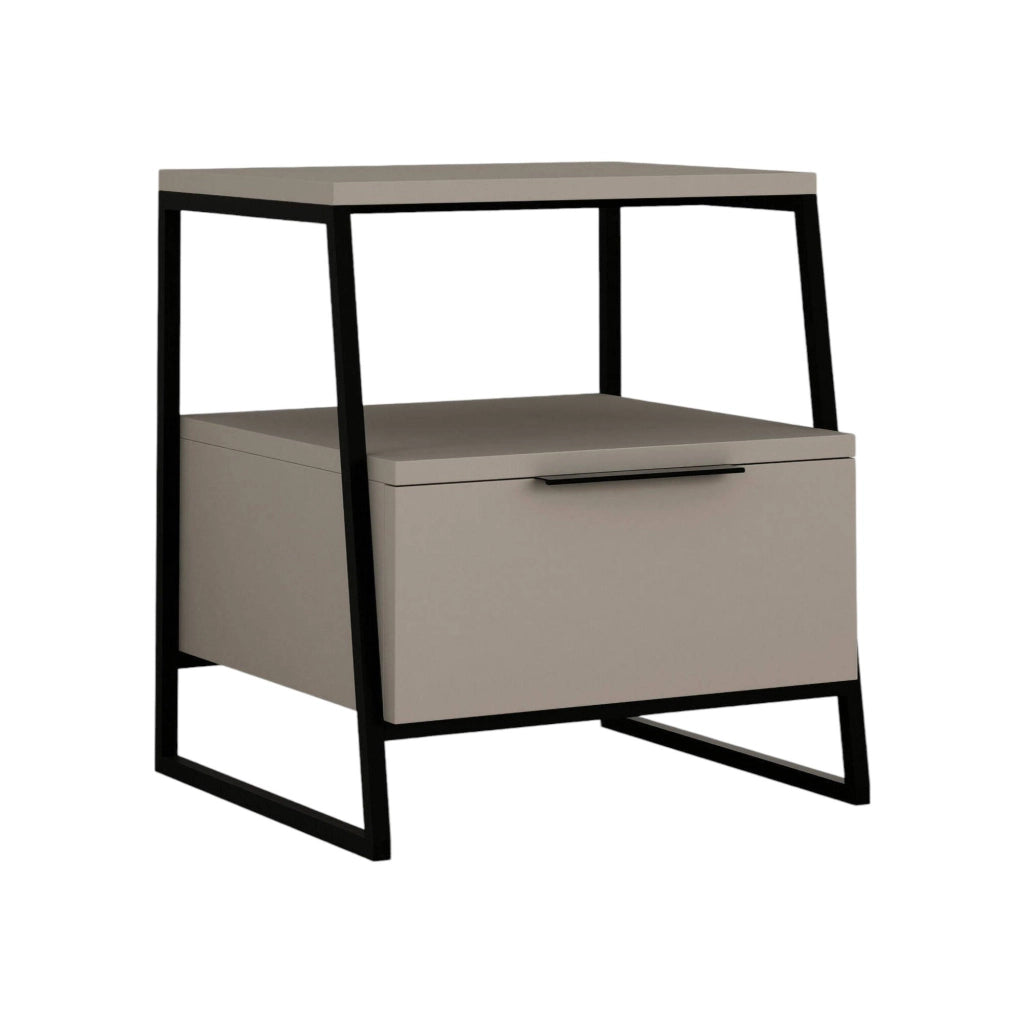 Rosita, Comodino 4 Ripiani, 45x41x50h cm Beige