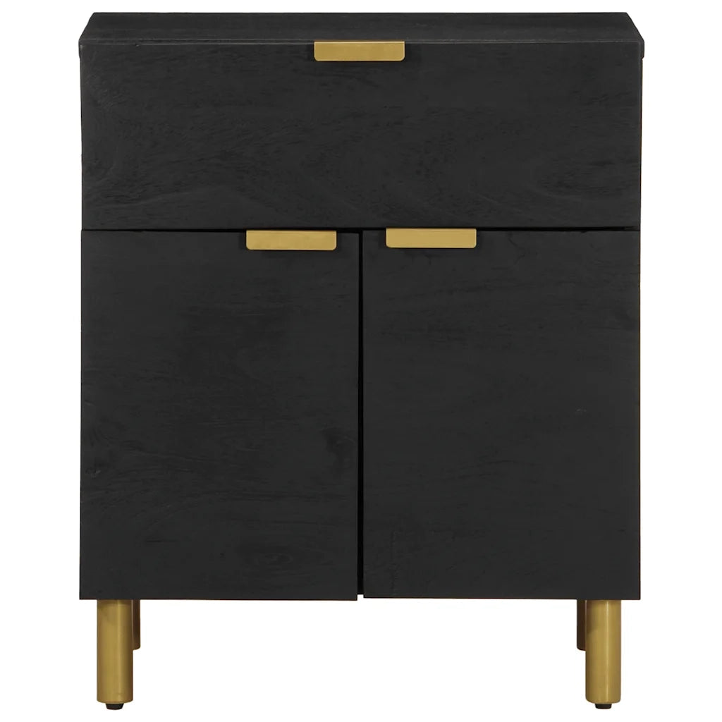 Comodino | Armadio da Notte | Mobiletto da notte Nero 50x33x60 cm in Legno Multistrato