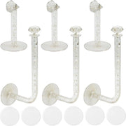 Set di 6 supporti per orologio e collane trasparenti con adesivo autoadesivo e lucido.