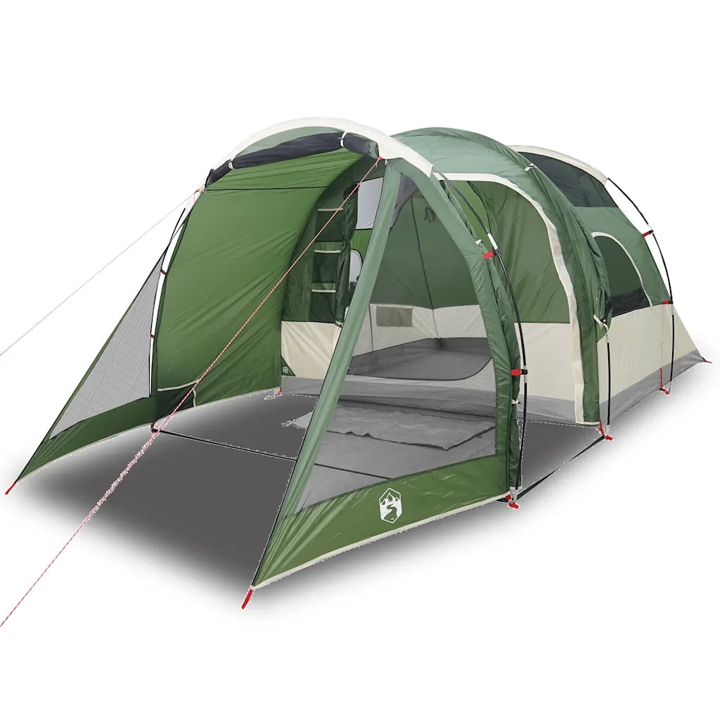 Tenda da Campeggio a Tunnel per 4 Persone-Tenda per Escursionismo Verde Impermeabile 386381