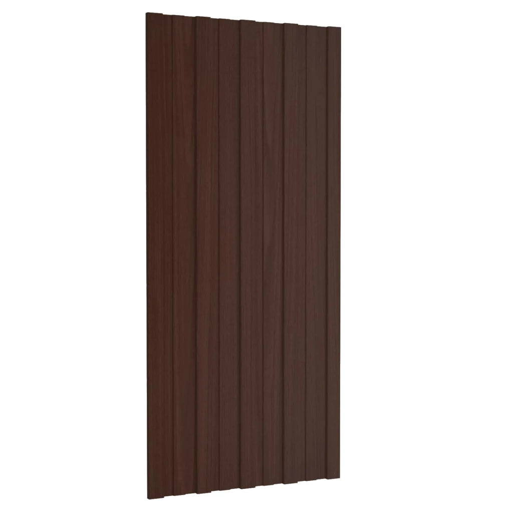Pannello per tetto 12 pcs Marrone 100 x 45 cm Acciaio zincato