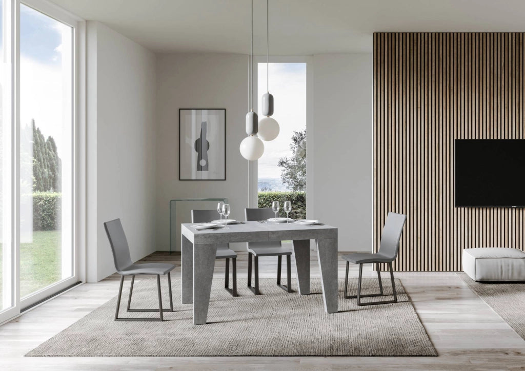 Tavolo Allungabile 130/390x90x77 cm Naxy Premium Cemento