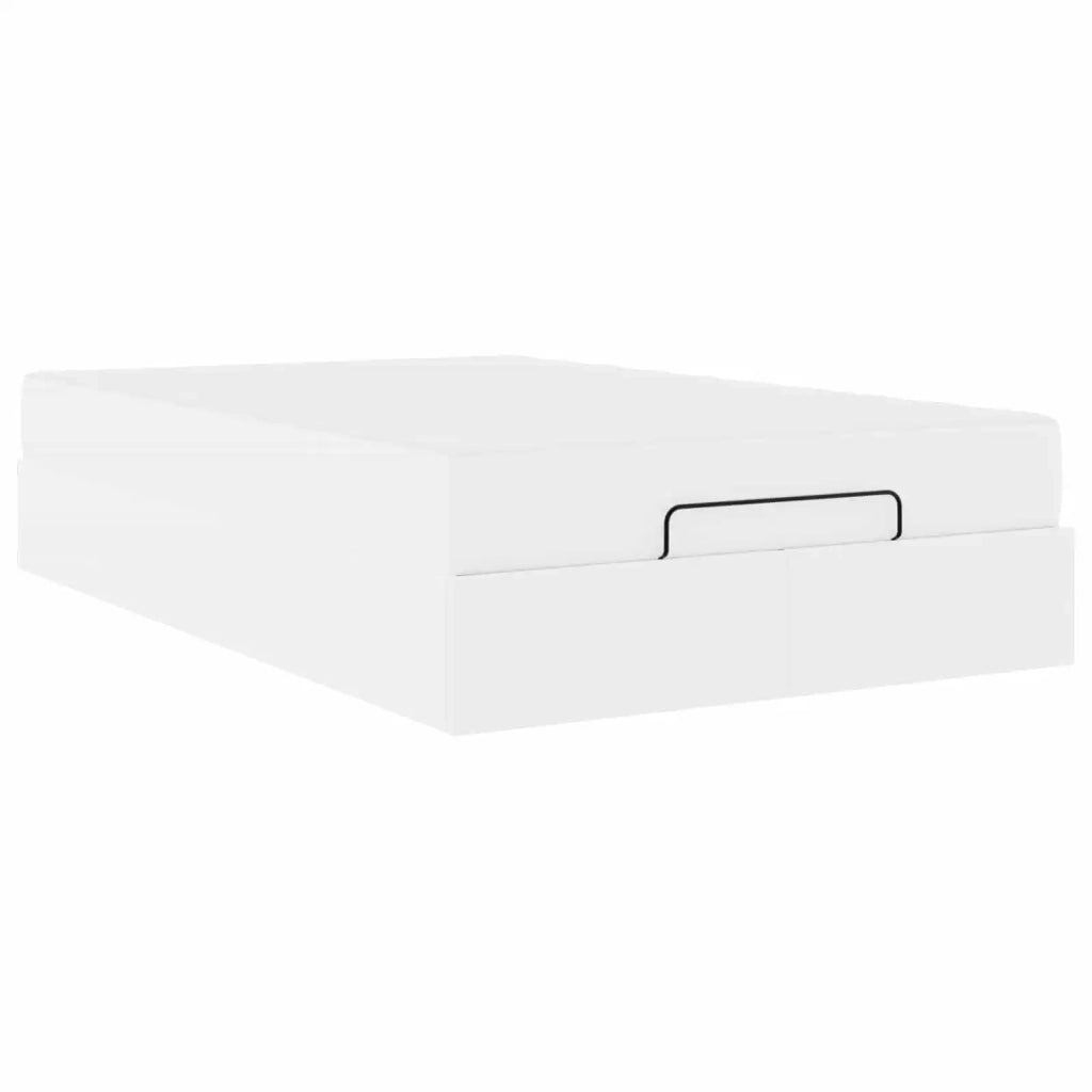 Struttura letto con materasso con materasso 2 pcs Bianco PVC