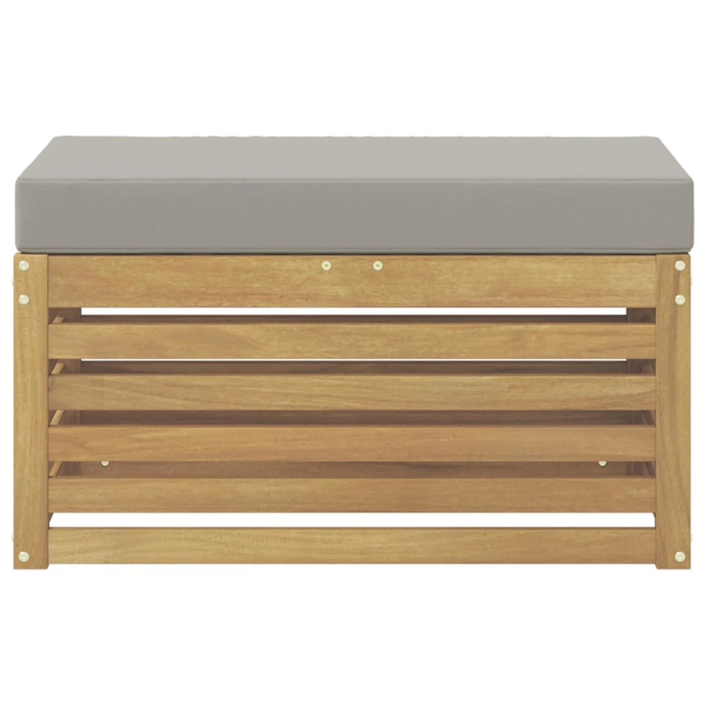 Panca da esterno con cuscino Bianco 80 x 43 x 45 cm 901687