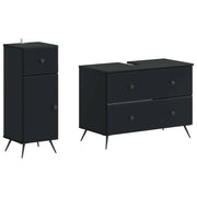 Set di Armadi da Bagno da 2 Pezzi BREDA Nero 3417721