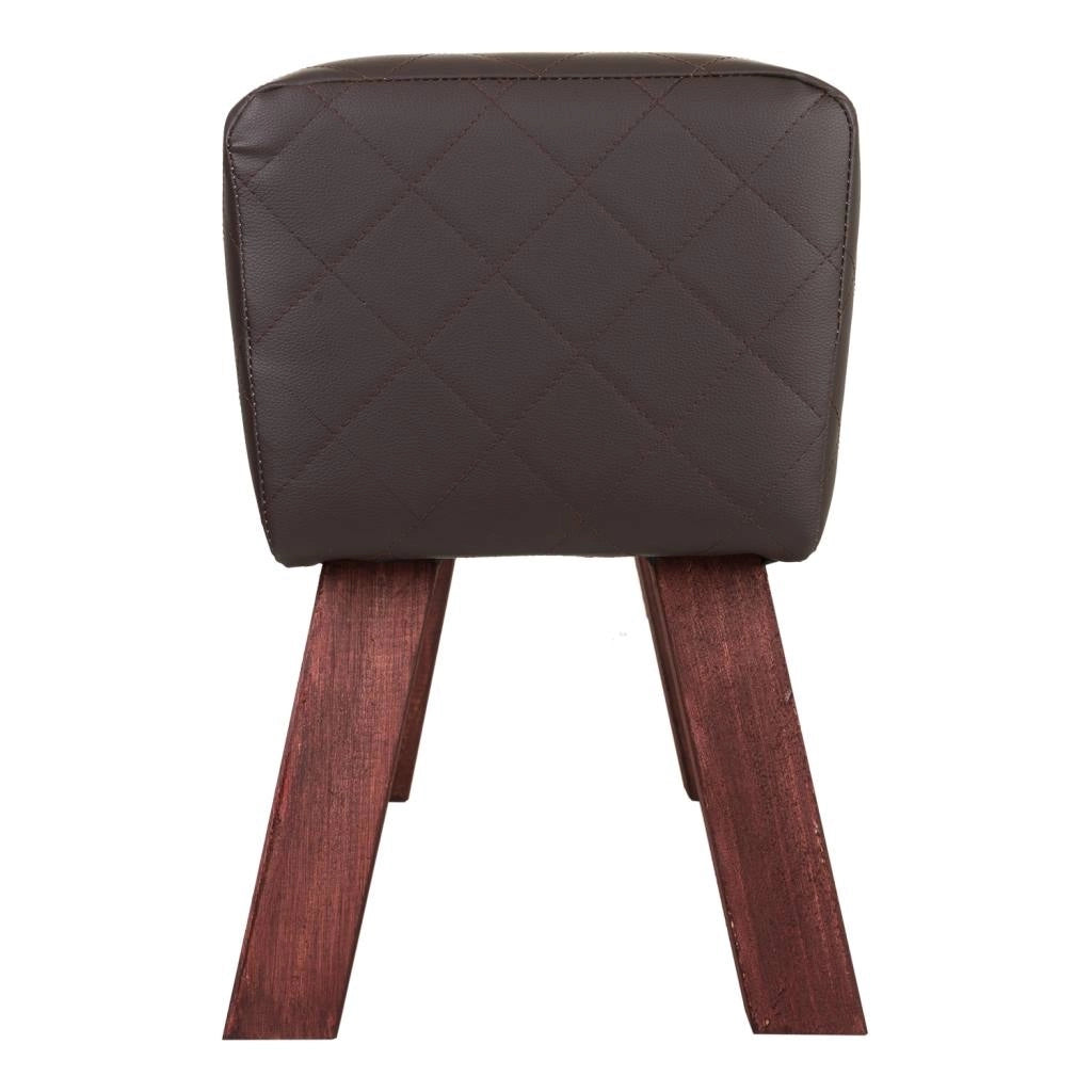 Sgabello imbottito marrone 72x30x47h