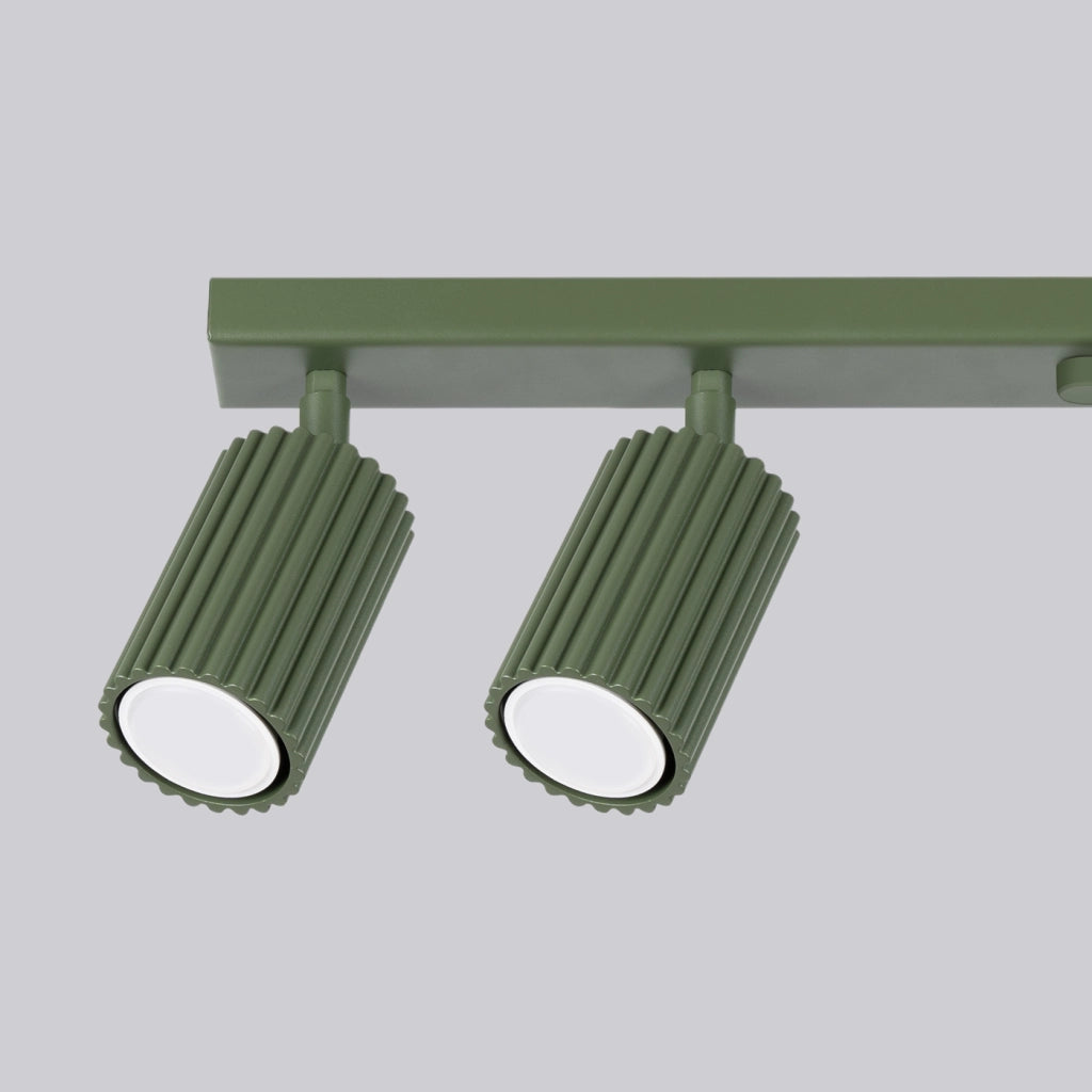 Lampada da soffitto KARBON 6L verde oliva