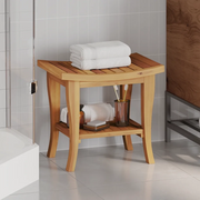 Panca da Doccia 50x35x45 cm in Legno Massello di Teak cod mxl 58931