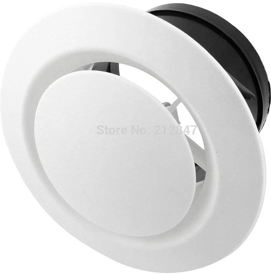 Ventilatierooster Rond 75 mm - Verstelbare ventilatieoplossing - Bianco - Ideale per la circolazione dell'aria - Idoneo per ambienti domestici - Modello per ventilazione - Diametro 75 mm