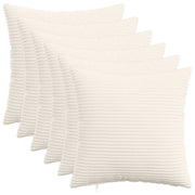 Federa 6 pcs HEERLEN Crema 40 x 40 cm corduroy 908450