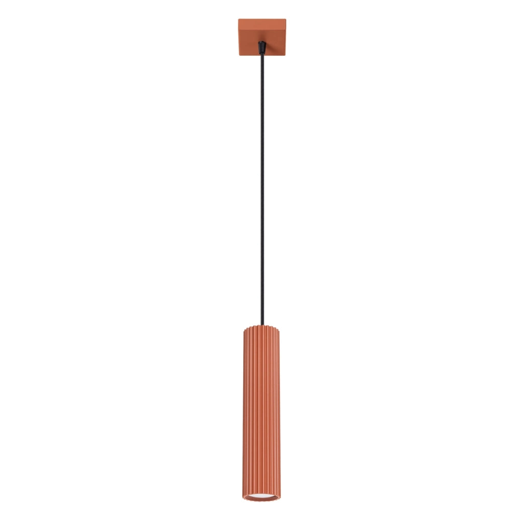 Lampada a sospensione KARBON 1 rosso ocra