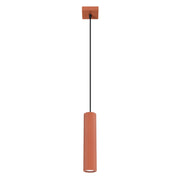 Lampada a sospensione KARBON 1 rosso ocra