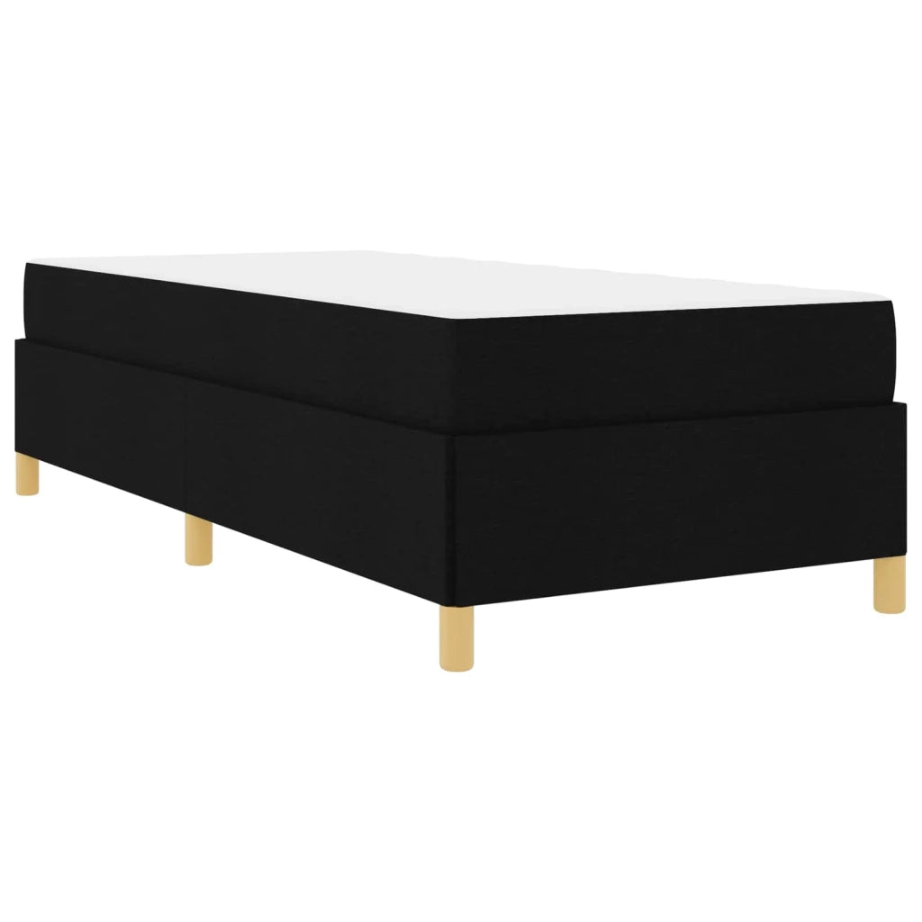 Struttura del letto con materasso Nero 90 x 190 cm Tessuto 3398901