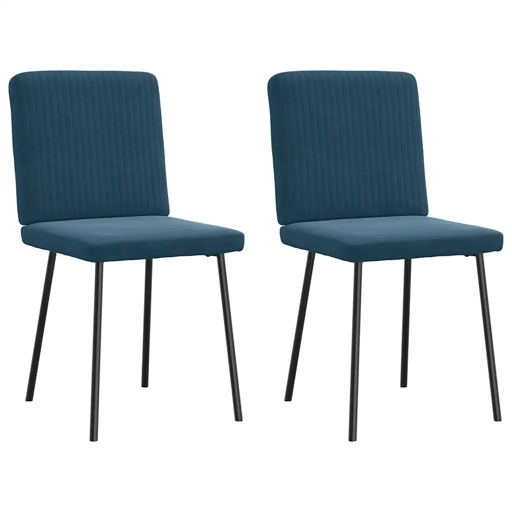 Sedie da Pranzo 2 pz Blu in Velluto 4101196
