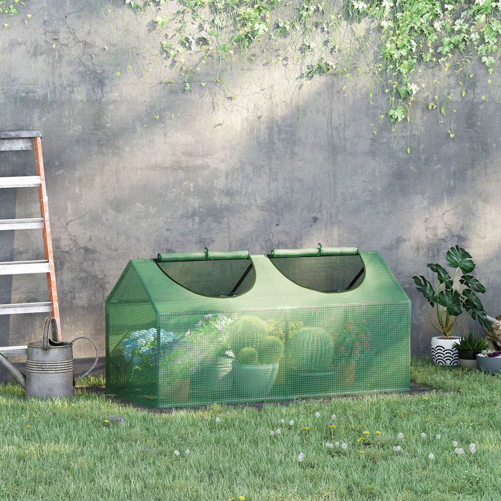 Serra da Giardino 120x60x60 cm con Copertura in PE Verde