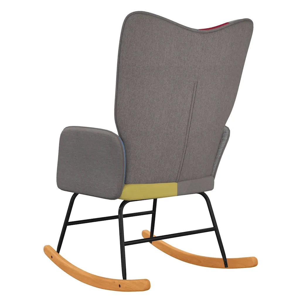 Sedia a Dondolo in Tessuto Patchwork CFW3964322