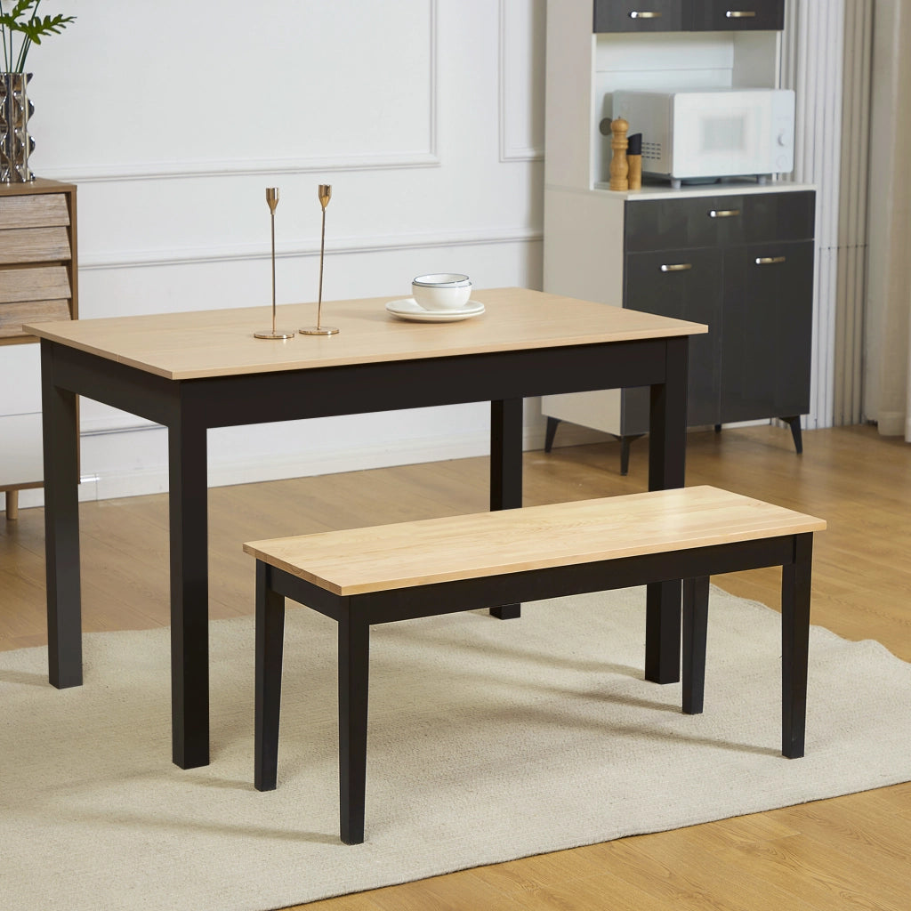 Divano a 2 posti in legno massello ¨C Minimal ¨C Naturale e Nero