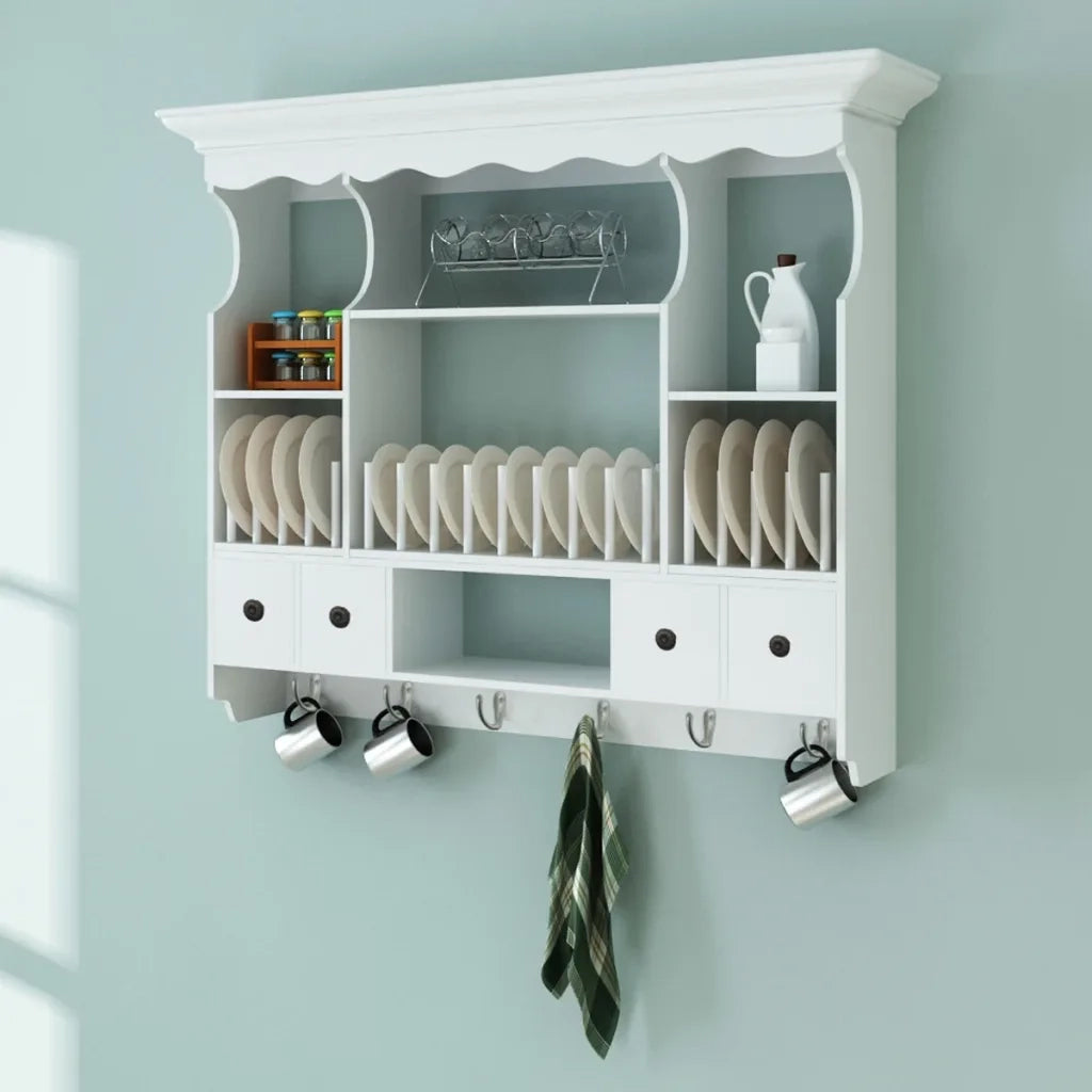 Pensile da Cucina in Legno Bianco 241372