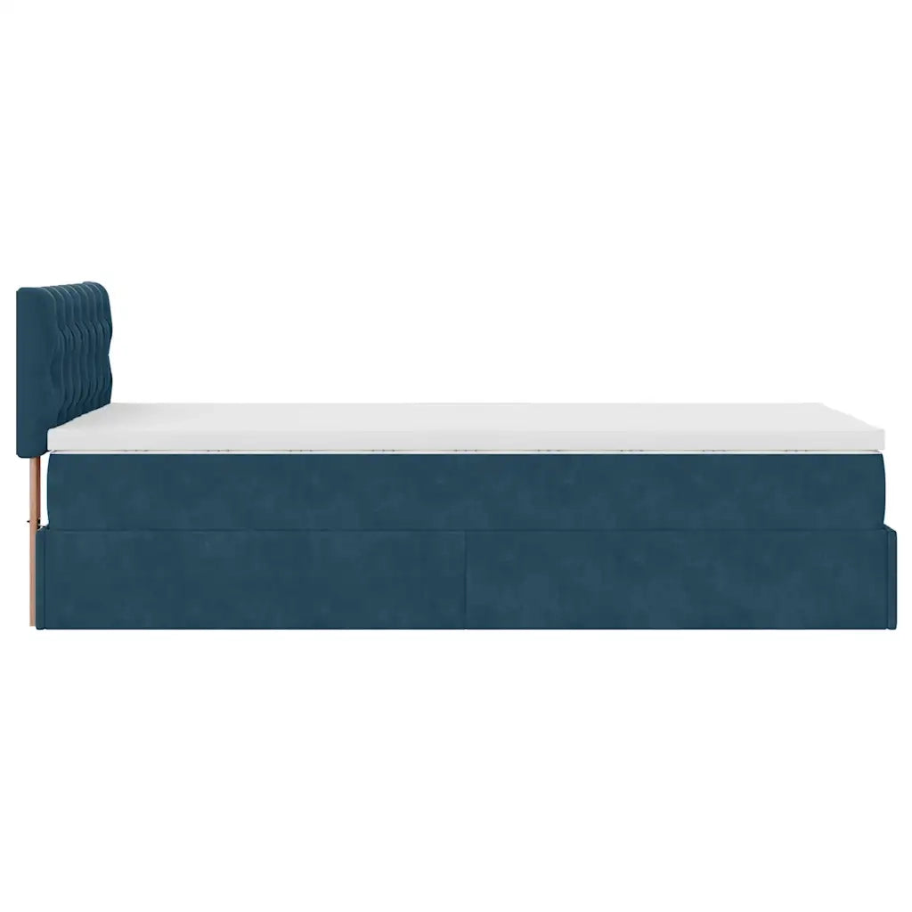 Struttura Letto Pouf con Materasso 80x200 cm Velluto 3311811