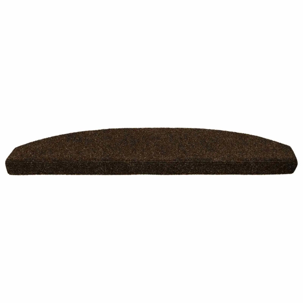 Tappetini per scale autoadesivi Semicircolare 15 pz | Gradini per Scale Marrone
