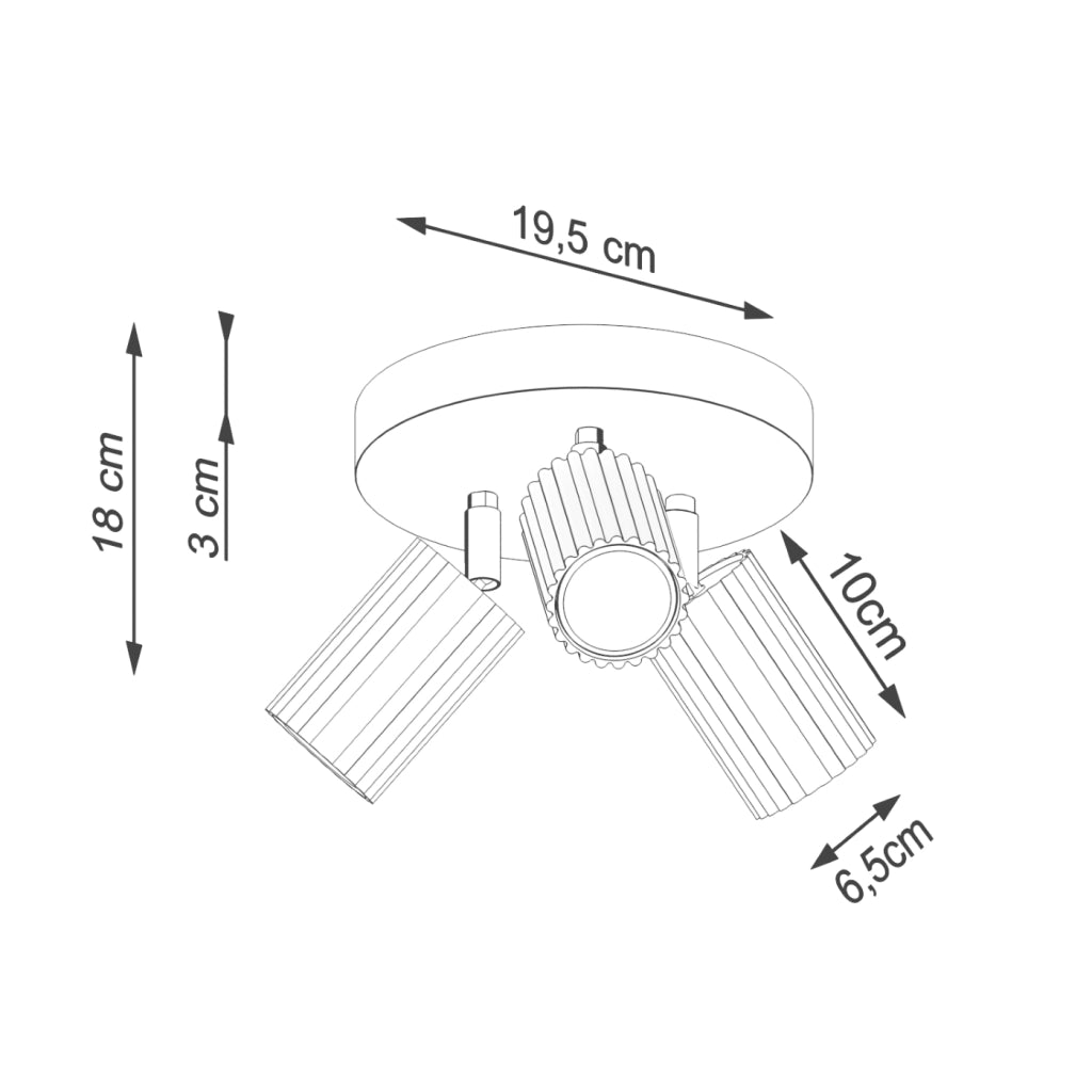 Lampada da soffitto KARBON 3P bianco