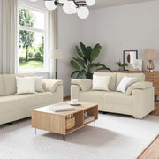 Divano 3 pcs Beige 219 x 80 x 82 cm Tessuto misto lino 3324607