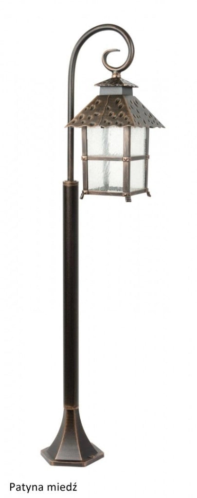 Lampione da esterno SU-MA Cadiz 116cm E27 nero IP43