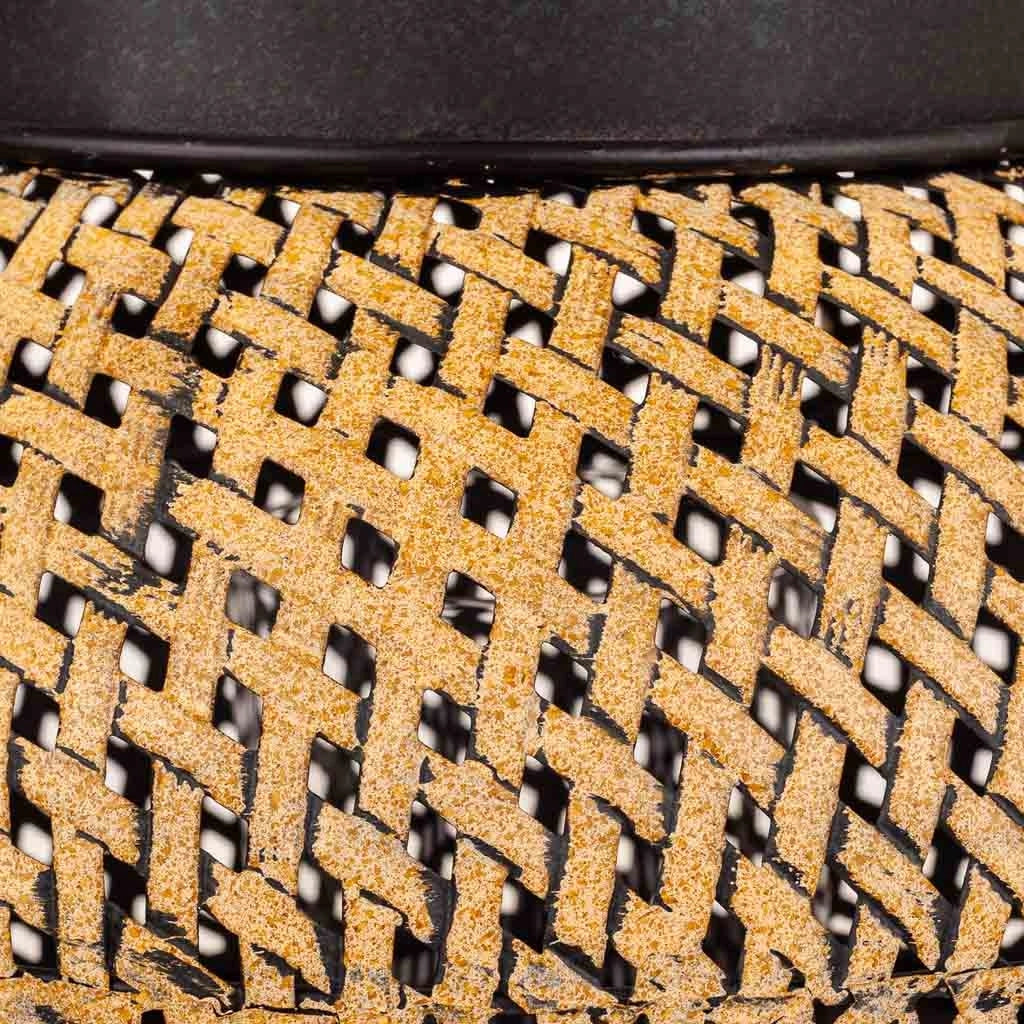 Portacandele in metallo dorato 32x32x19h