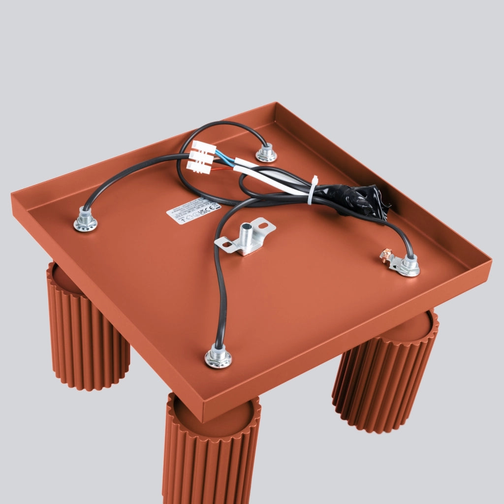 Lampada da soffitto KARBON 4 rosso ocra