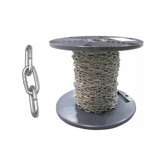 Inoxmare 8012947351239 Catena Genovese N.17 in Acciaio Inox AISI 304 Diametro 3 mm Lunghezza 50 m Non Adatta per Sollevamento colore Inox