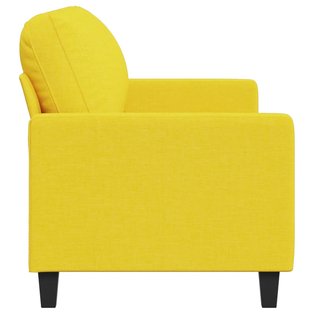 Divano a 3 Posti Giallo Chiaro 180 cm in Tessuto 359176