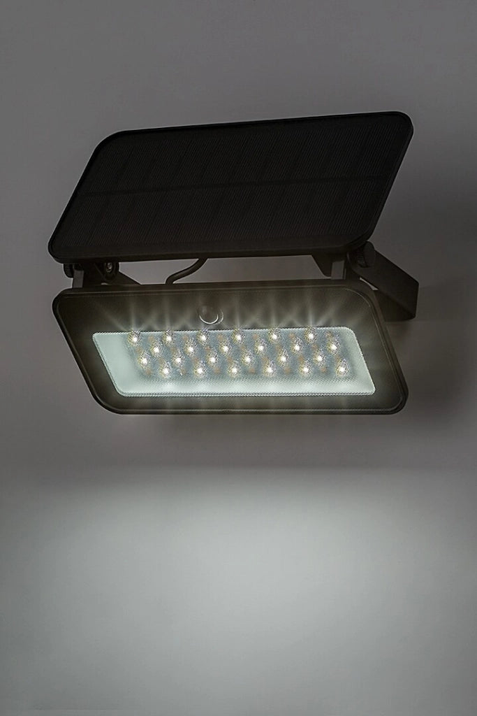 Faretto solare LED 8W con sensore PIR IP65 nero Rabalux