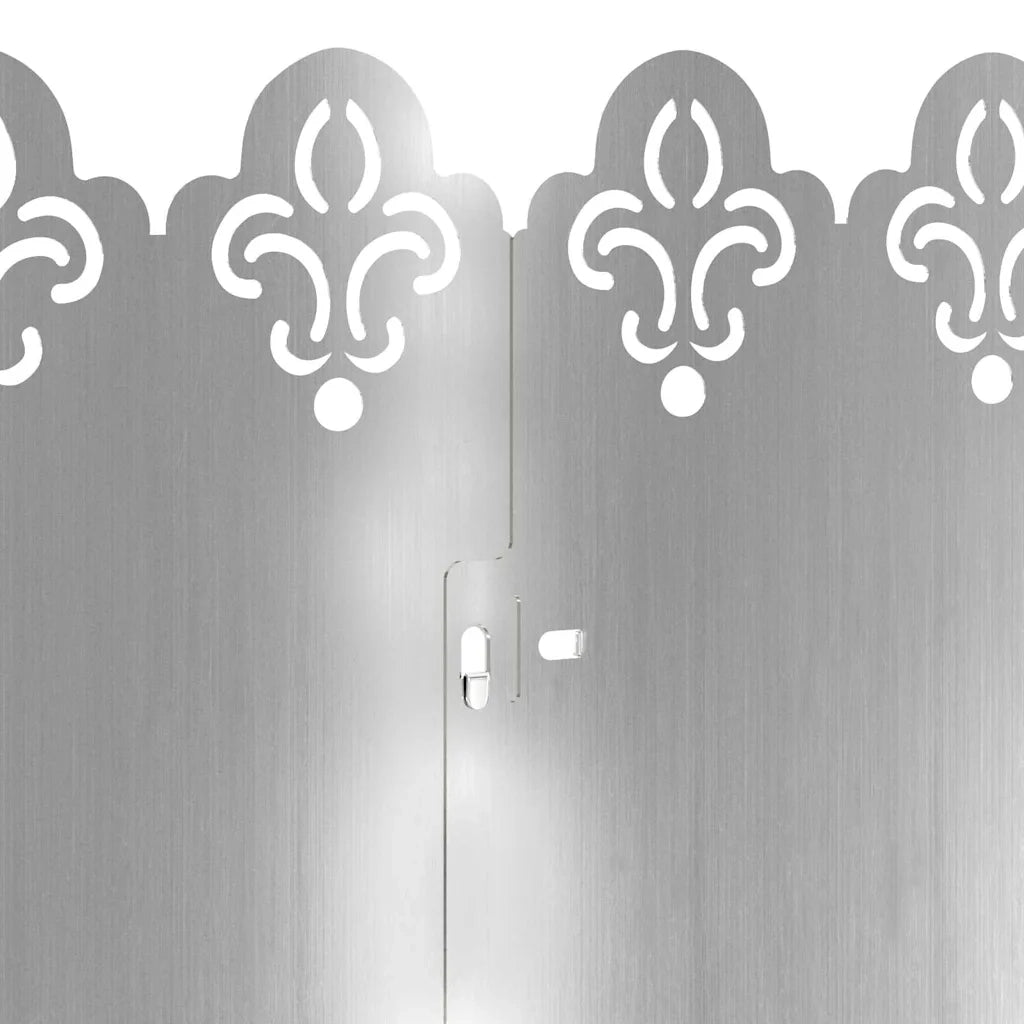 Bordure per prato 10 pcs Argento 103 x 0,05 x 22 cm 874759